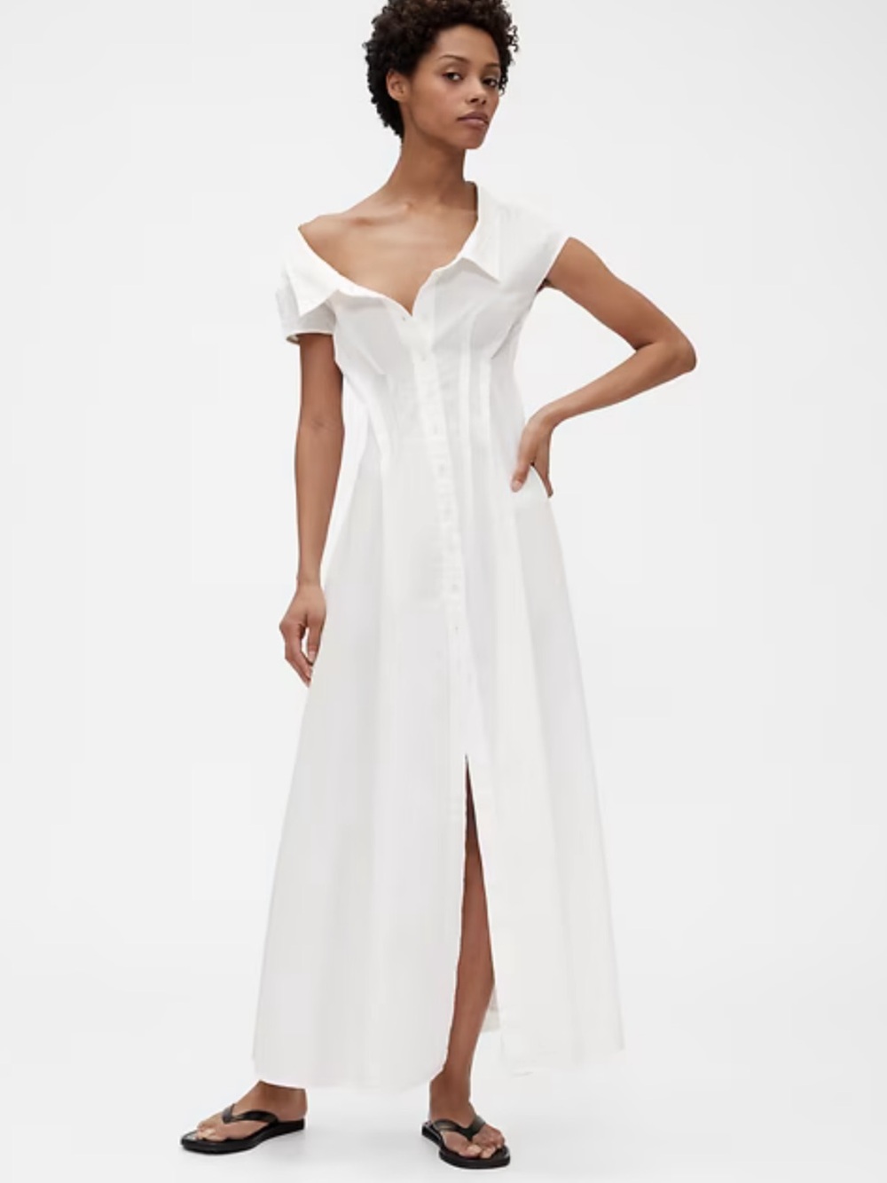 GAP Studio Poplin Maxi Shirtdress